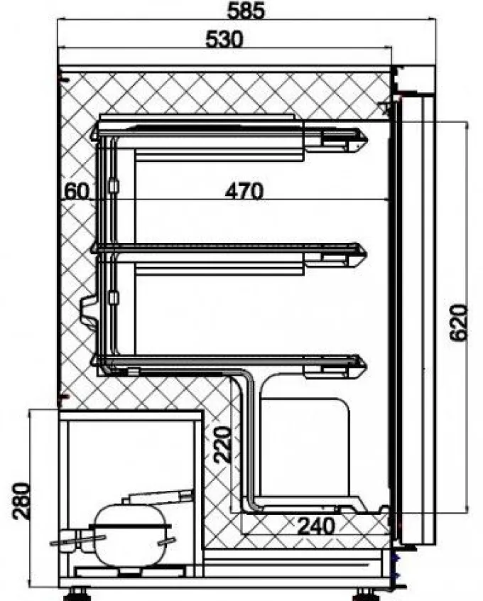 Mini Armoire Négative Blanche 120 L - Combisteel