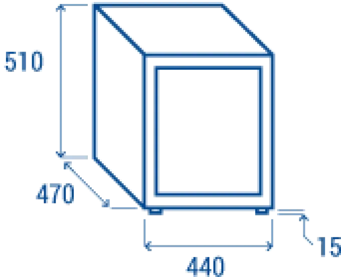 Mini Armoire Réfrigérée Positive Porte Vitrée - 55 Litres - Cool Head