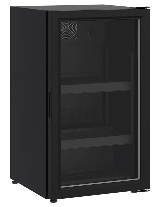 Mini-Armoire Réfrigérée positive noire Porte Vitrée 136 L - Combisteel