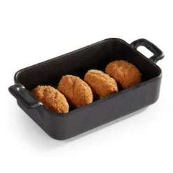 Mini Casserole Rectangulaire Mélamine Noire 19,5 x 10 cm - Pujadas