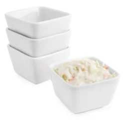 Minis Plats Carrés Hauts Blancs 75mm Lot de 12 Olympia