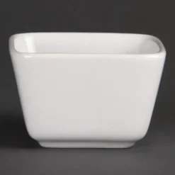 Minis Plats Carrés Hauts Blancs 75mm Lot de 12 Olympia