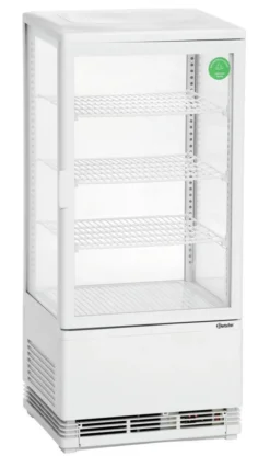 Mini Vitrine Réfrigérée 4 faces à Poser - Blanche 78 litres - Bartscher