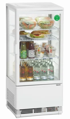 Mini Vitrine Réfrigérée 4 faces à Poser - Blanche 78 litres - Bartscher