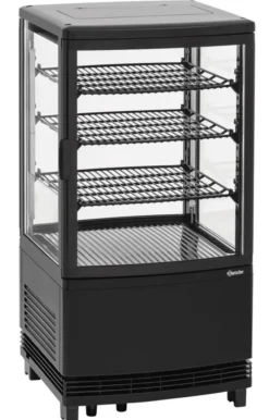 Mini-Vitrine Réfrigérée Noire - 64 L - 2 Portes - Bartscher