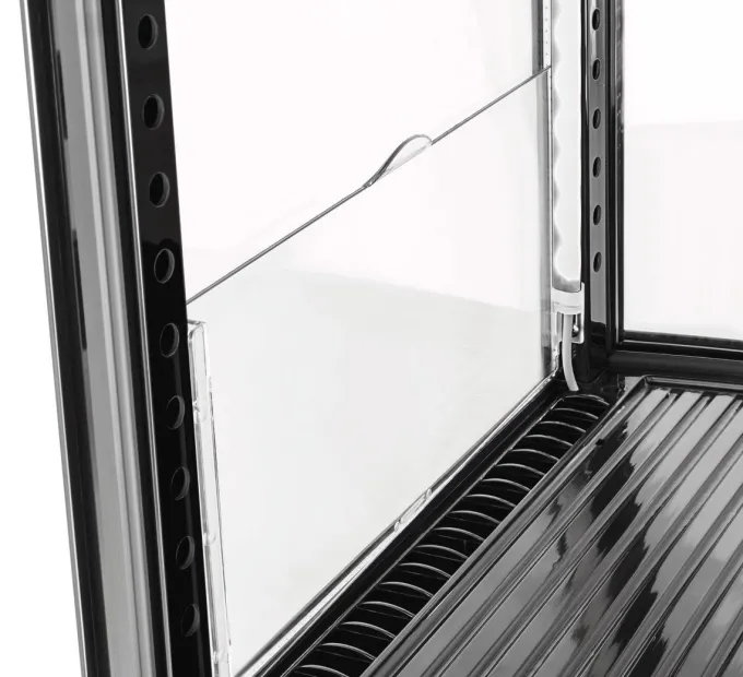 Mini-Vitrine Réfrigérée Noire - 64 L - 2 Portes - Bartscher