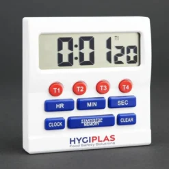 Minuteur professionnel électronique grands chiffres - 80 x 80 mm - Hygiplas