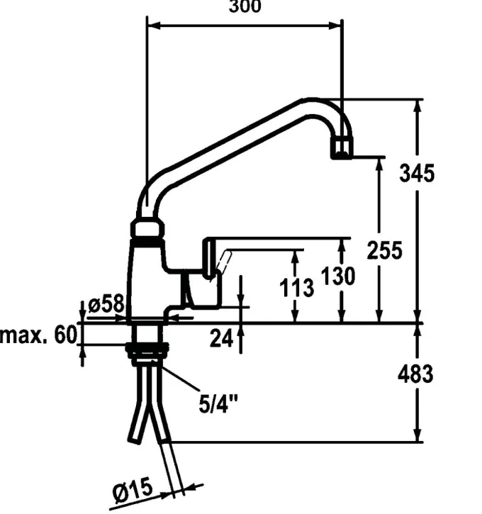 Mitigeur Avec Croisillons - 40L - 3601B - Bartscher