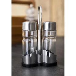 Ménagère Sel et Poivre en Verre et Inox - APS