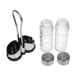 Ménagère Sel et Poivre en Verre et Inox - APS