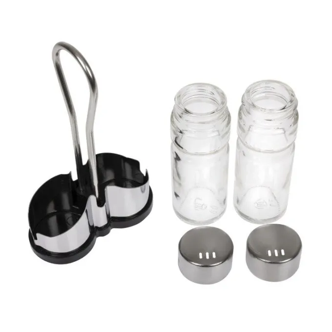 Ménagère Sel et Poivre en Verre et Inox - APS