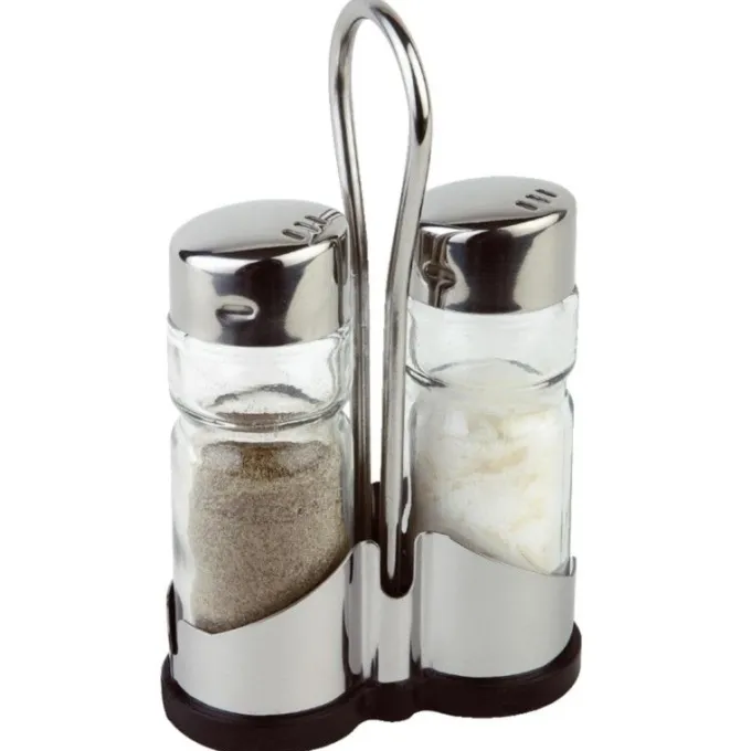 Ménagère Sel et Poivre en Verre et Inox - APS
