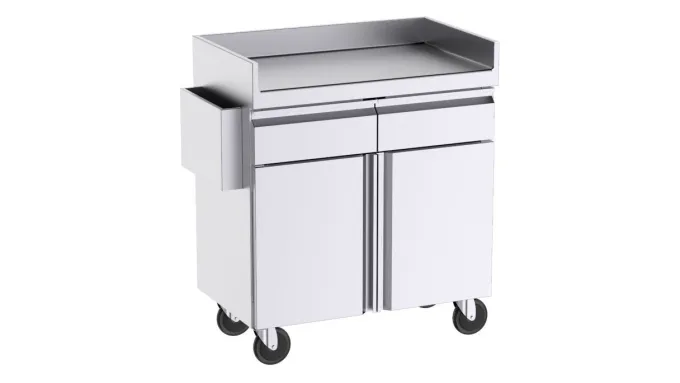Mobilier d'Appoint pour Terrasse Avec Dosserets Latéraux - avec 2 Tiroirs et 2 Portes - Distform