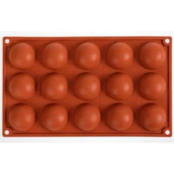 Moule à 15 Demies Sphères en Silicone - Pavoni