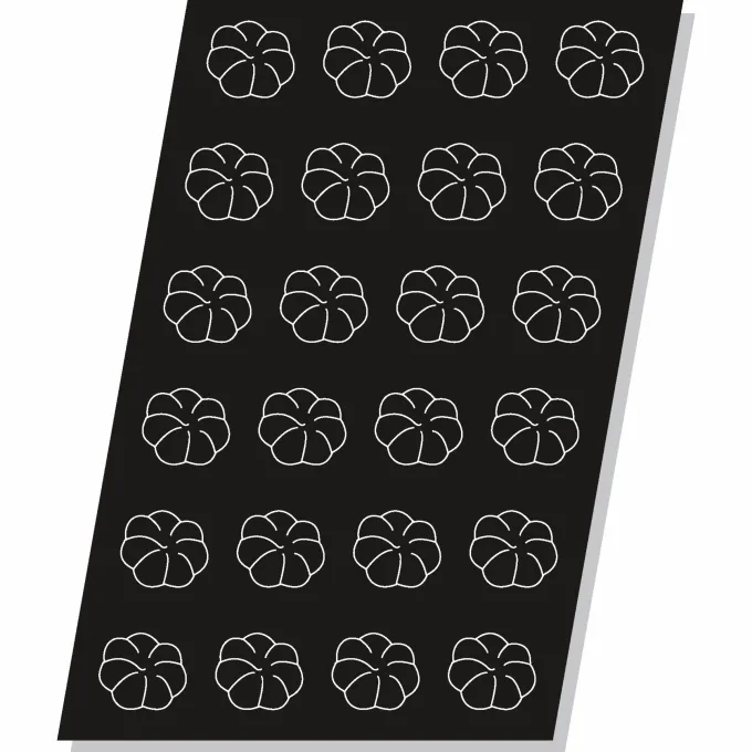 Moule Flexipan® Plaque Silicone 24 Fleurs 80 ml - Pujadas