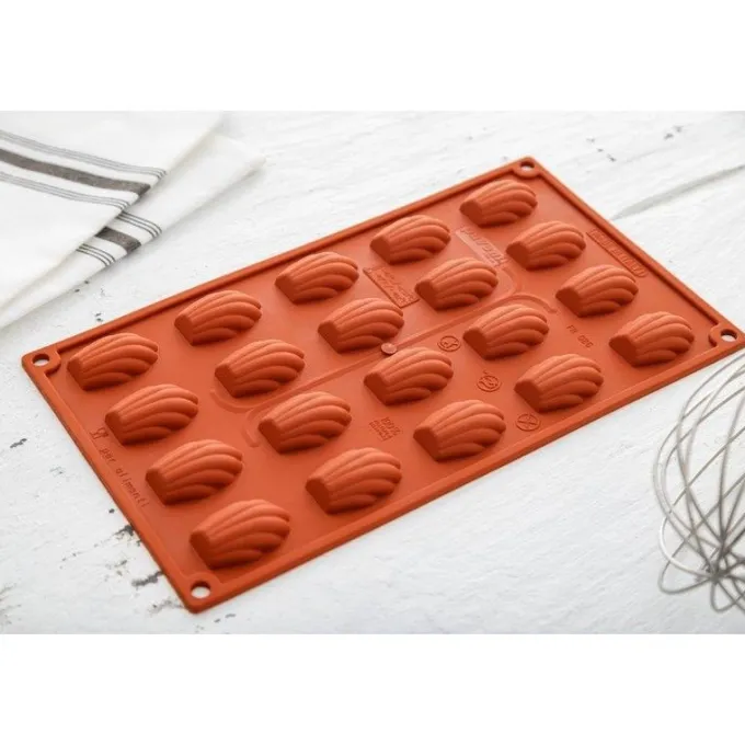 Moule à 20 Minis Madeleines Anti-Adhésif en Silicone - Pavoni