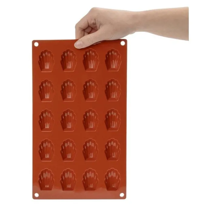 Moule à 20 Minis Madeleines Anti-Adhésif en Silicone - Pavoni