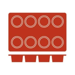 Moule Silicone 8 Cylindres Ø 60 mm - Pujadas