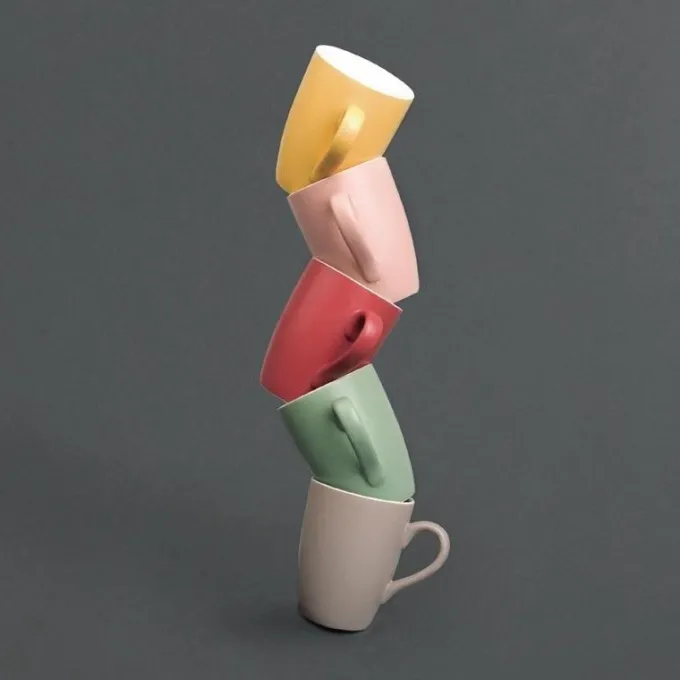 Mug Gris 320 ml - Lot de 6 - Olympia