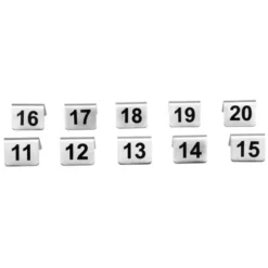 Numéros de Table en Inox - Numéro 11- 20 - Olympia