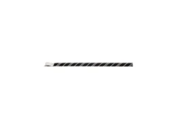 Paille-cuillère en papier noire et blanche 3 couches Ø 0,8 x 20 cm - 6000 unités - Betik