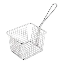 Panier carré de présentation en inox - Olympia 80 mm