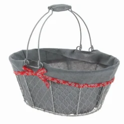 Panier Ovale Métal Célébration 36X25 Lot de 20 - Créapak