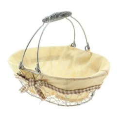 Panier Ovale Métal & Coton Bocage 28X20 Lot de 20 - Créapak