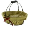 Panier Ovale Métal & Tissu Charlotte 28X20 Lot de 20 - Créapak