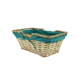 Panier Rectangle Doublure Turquoise 38X28 Lot de 30 - Créapak