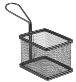 Paniers à frites miniatures noir mat 100x80x(H)75 mm - Hendi