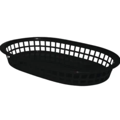 Panière Alimentaire Ovale Noire Polypropylène 275 mm - Lot de 6 - Olympia