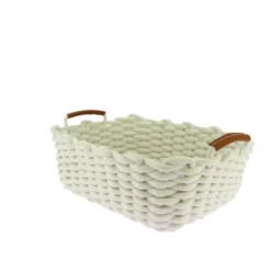 Panière corde tréssée Selya 34x27 cm - Lot de 12 - Créapak