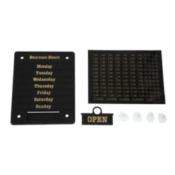 Panneau horaires d'ouverture - 207 x 162 x 7 mm