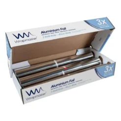 Papier aluminium 90 m x 45 cm avec distributeur MM802 - Wrapmaster - Boite de 3