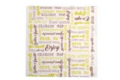 Papier ingraissable blanc "enjoy" 30 x 30 cm - 3000 unités - Betik