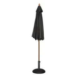 Parasol de Terrasse de 2,5 m à Poulie Professionnel Noir - Bolero