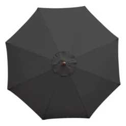Parasol de Terrasse de 2,5 m à Poulie Professionnel Noir - Bolero