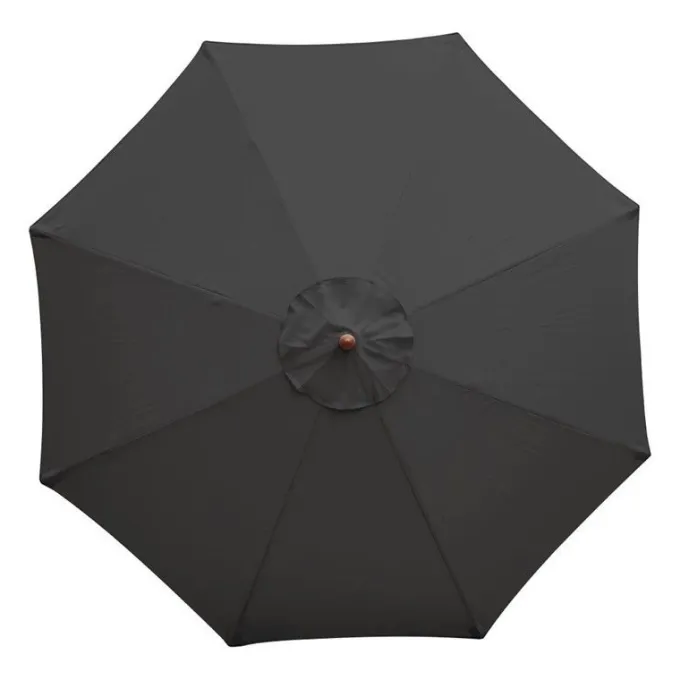 Parasol de Terrasse de 2,5 m à Poulie Professionnel Noir - Bolero
