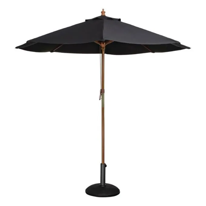 Parasol de Terrasse de 2,5 m à Poulie Professionnel Noir - Bolero