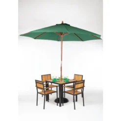 Parasol de Terrasse Professionnel - Vert - Poulie - Ø3m - Bolero