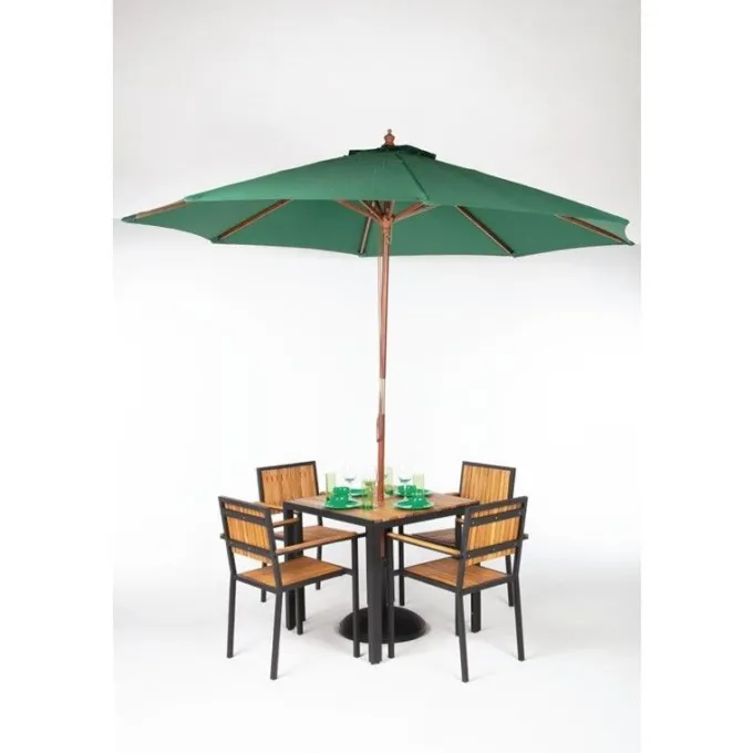 Parasol de Terrasse Professionnel - Vert - Poulie - Ø3m - Bolero