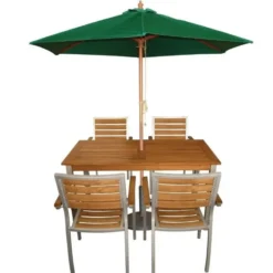 Parasol de Terrasse Professionnel - Vert - Poulie - Ø3m - Bolero