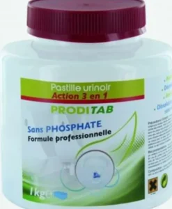 Pastilles urinoir 3 en 1 pot de 36 pastilles - Lot de 2 Colis de 6 - Prodifa