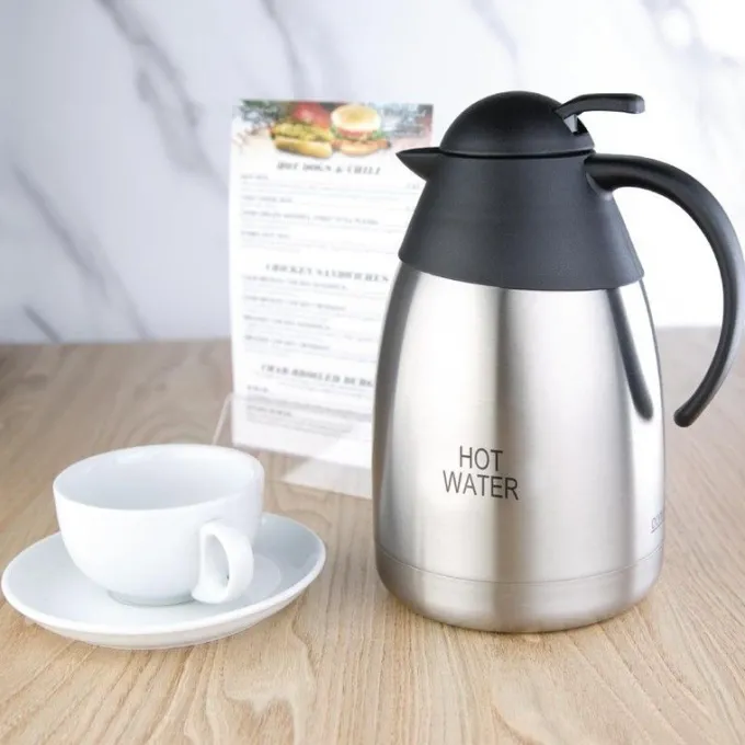 Pichet Isotherme Professionnel Gravé HOT WATER Inox - 1,5 L - Olympia