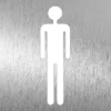 Pictogramme en Acier Inoxydable "Toilette Homme" - Fricosmos