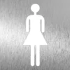 Pictogramme en Acier Inoxydable "Toilette femme" - Fricosmos