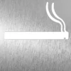 Pictogramme en Acier Inoxydable "Autorisation de fumer" - Fricosmos