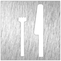 Pictogramme en Acier Inoxydable "Restaurant" - Fricosmos