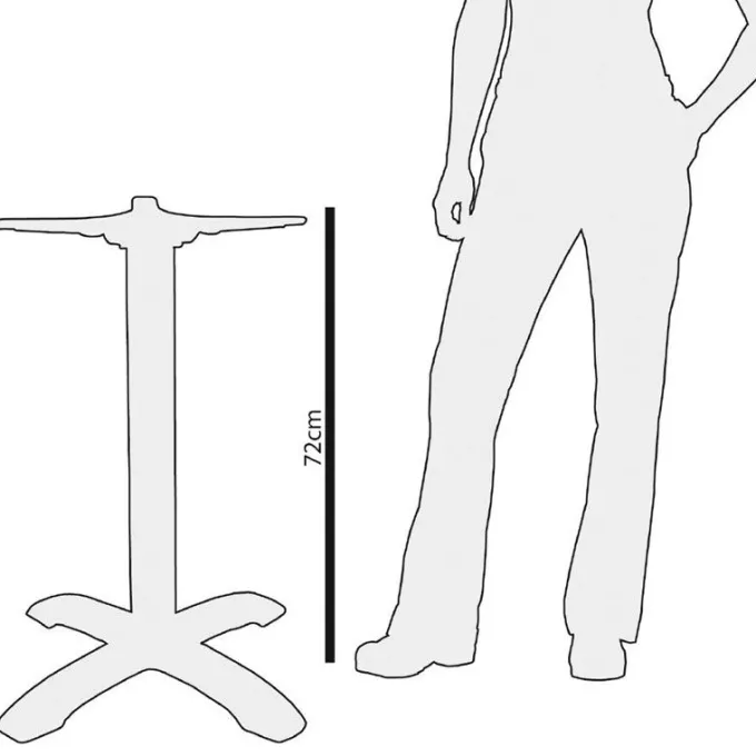 Pied de Table en Fonte pour Plateau Jusqu'à 800 mm - Bolero